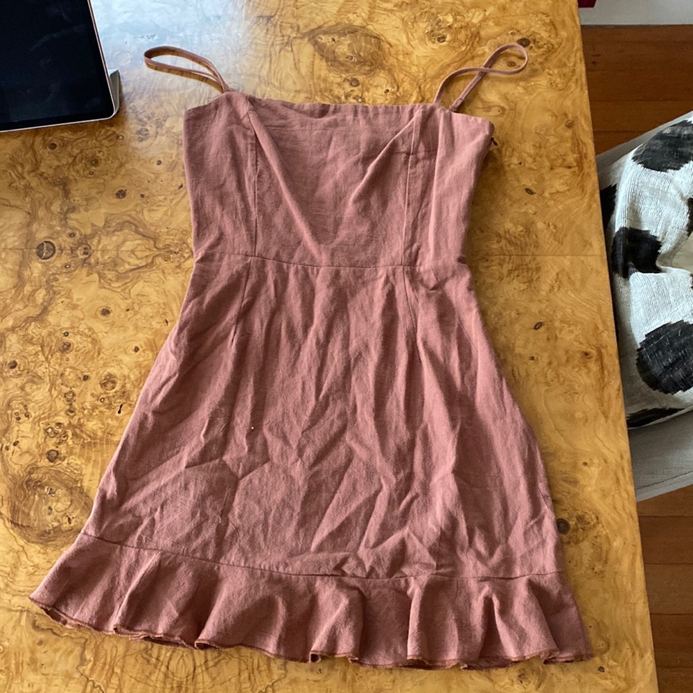 Brown mini dress